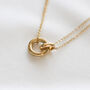 Daughter Gift 18k Gold Interlocking Necklace, thumbnail 2 of 8