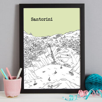 Personalised Santorini Print, 8 of 10