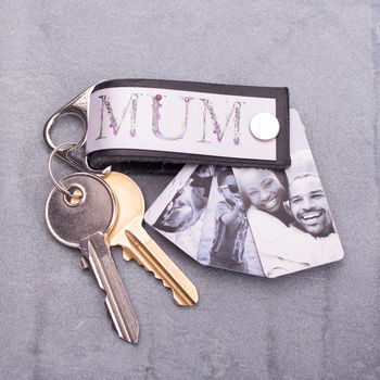 Mother's Day Luxury Leather Photo Keyring, 3 of 4