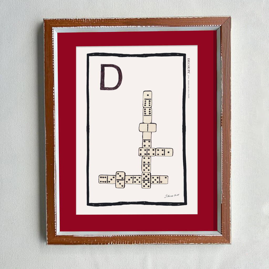 'D' For Dominoes Alphabet Limited Edition Print, 1 of 5