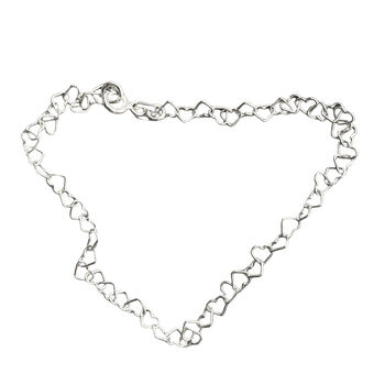 Hearts Love Chain Bracelet In Sterling Silver, 3 of 12