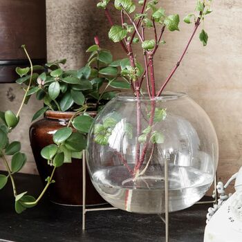 Vase W. Stand, Ada, Clear, 2 of 3