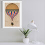 Framed Print Hot Air Balloon Art Poster, thumbnail 1 of 2