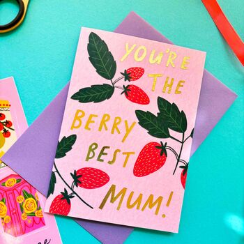 You're The Berry Best Mum Greeting Card, 2 of 3