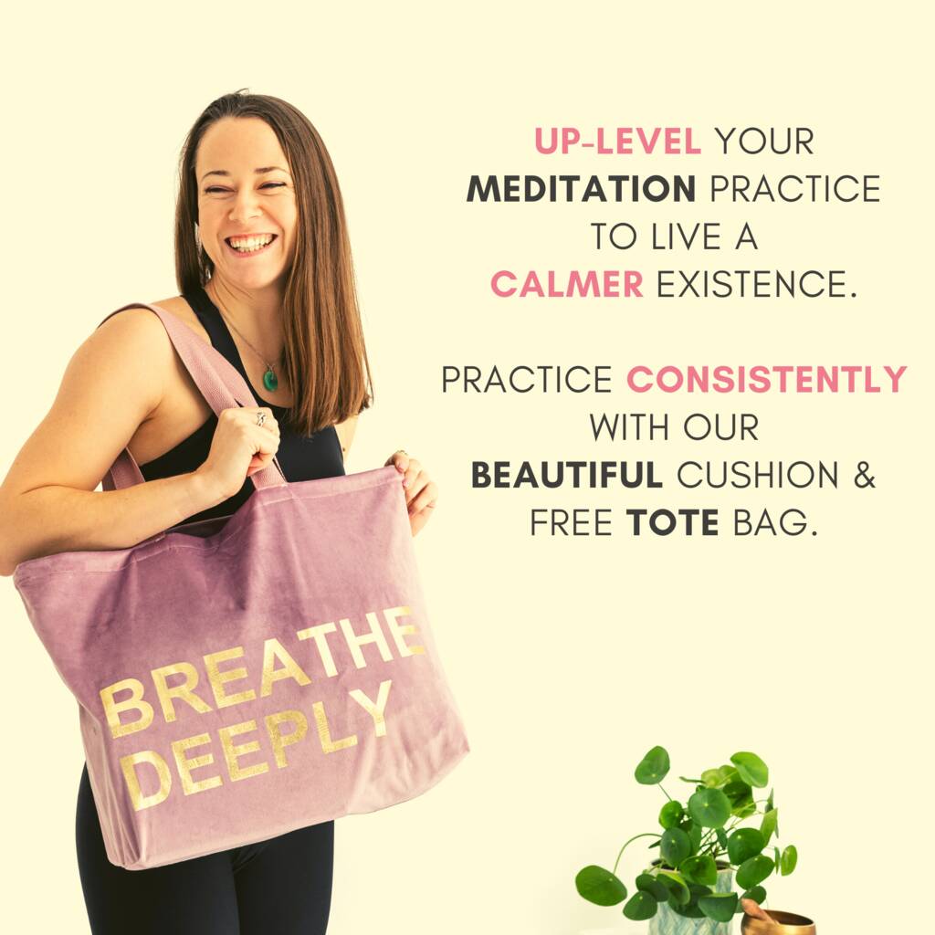 Eco Meditation Cushion With Tote Bag By Yoke Wellness