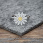 Aster Flower Ring In Solid Silver And 18ct Gold, thumbnail 2 of 6