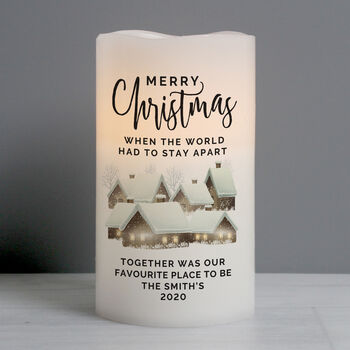 Personalised Christmas Town LED Candle, 3 of 3