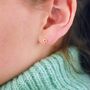 18ct Gold Vermeil Tiny Open Star Stud Earrings, thumbnail 3 of 4