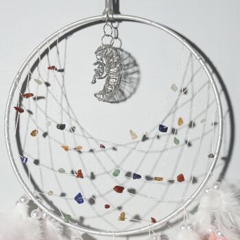 Moon Charm Dream Catcher Decor With Natural Stone, 2 of 6