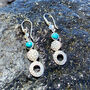 Lakshmi Turquoise Drop Earrings Silver Or Gold Plated, thumbnail 2 of 12