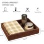 Brown Pu Leather Vanity Tray, thumbnail 2 of 8