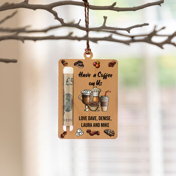 Personalised Coffee Money Gift Holder, 2 of 5