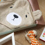 Personalised Baby Bear Hooded Cotton Towel, thumbnail 3 of 8