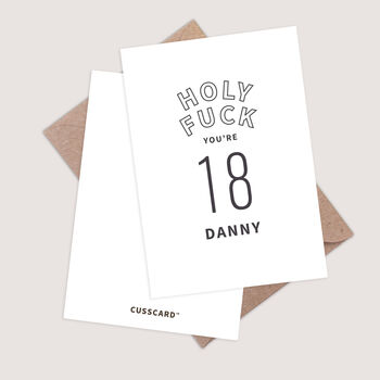 Holy Fuck Birthday Card Personalised Name And Age, 2 of 6