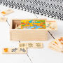 Personalised Safari Wooden Domino Toy Set, thumbnail 4 of 6