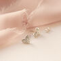 Textured Sterling Silver Love Heart Stud Earrings, thumbnail 5 of 12