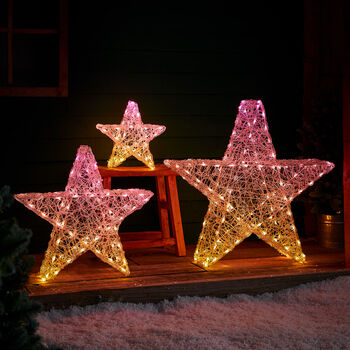 Twinky Smart LED Christmas Outdoor Star Light Trio, 12 of 12