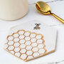 Hexagonal Ceramic Bee Coaster, thumbnail 1 of 9