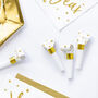 Gold And White Party Blowers, thumbnail 1 of 1