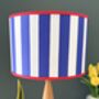 Carnival Lampshade In Bold Blue Deckchair Stripe, thumbnail 4 of 9