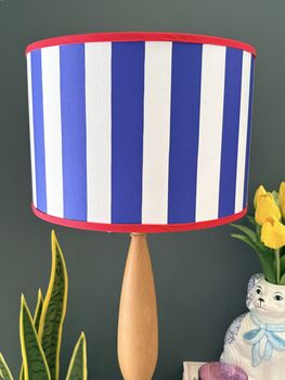 Carnival Lampshade In Bold Blue Deckchair Stripe, 4 of 9