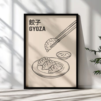 Japanese Food Kitchen Prints | Set Of Three Sushi, Ramen And Gyoza Art, 7 of 12