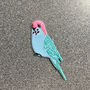 Blue Budgie Iron On Patch, thumbnail 1 of 4