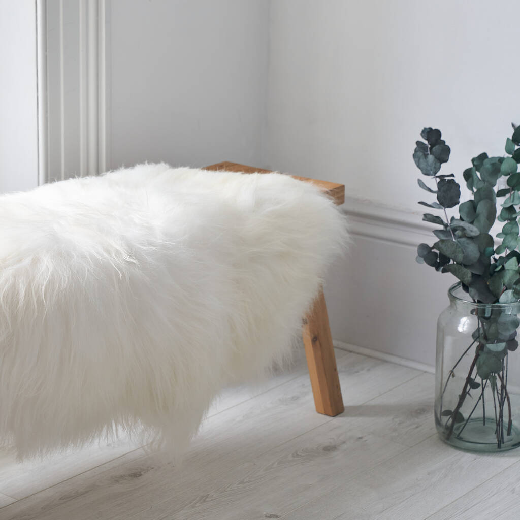 Double Icelandic Sheepskin In Natural White