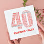 Personalised Ruby 40th Wedding Anniversary Card, thumbnail 1 of 2