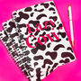'Lazy Cow' Playful Wording Animal Print A5 Notebook, thumbnail 1 of 2