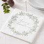 Merry Christmas Mistletoe Wreath Christmas Napkins X 16, thumbnail 1 of 2