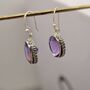 Purple Amethyst Sterling Silver Earrings, thumbnail 4 of 7