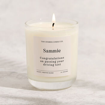 Personalised Driving Test Passed Soy Wax Candle, 2 of 5