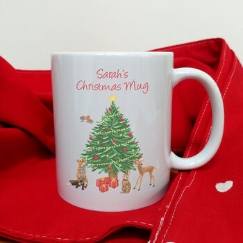 Personalised Woodland Animals Christmas Mug, 2 of 5