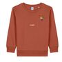Childrens Unisex Organic Cotton Embroidered Robin Christmas Jumper, thumbnail 1 of 12