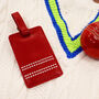 Personalised Red Cricket Luggage Tag, thumbnail 1 of 7