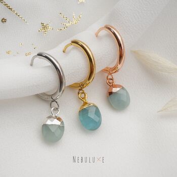 Aquamarine March Birthstone Earrings, 4 of 10