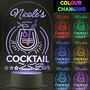 Personalised LED Colour Changing Cocktail Bar Light, thumbnail 2 of 5
