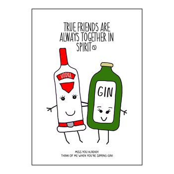 'Together In Spirits' Personalised Friendship Print, 3 of 5