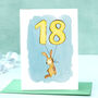 Rabbit 18th Birthday Card, thumbnail 1 of 7