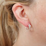 Sterling Silver Gemstone Hoop Earrings, thumbnail 7 of 12
