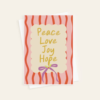 Peace, Love, Joy, Hope Christmas Card, 4 of 4