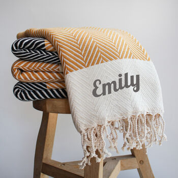 Cotton Throw Blanket, Wedding Anniversary Gift, 7 of 11