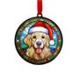 Golden Retriever In Santa Hat Suncatcher Decoration, thumbnail 5 of 6