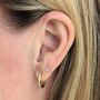Opal Hoop Earrings, thumbnail 3 of 7