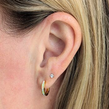 Opal Hoop Earrings, 3 of 7