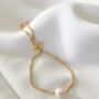 Fresh Water Pearl 18k Gold Box Chain Bracelet, thumbnail 2 of 2