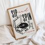 Sip And Spin Record Print, thumbnail 2 of 4