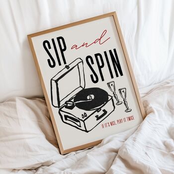 Sip And Spin Record Print, 2 of 4