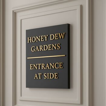 Large Portrait Matte Black House Sign With Raised Lettering, 6 of 8